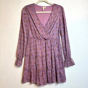 Juniors Dress Size Medium Pink Mauve Babydoll Empyre Waist Coquette Milk Maid